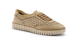 Skeaker in nabuk laserato Sabbia